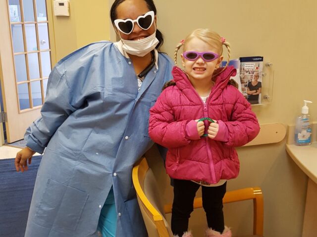 Dental Asisstant with our Favorite Little Patient